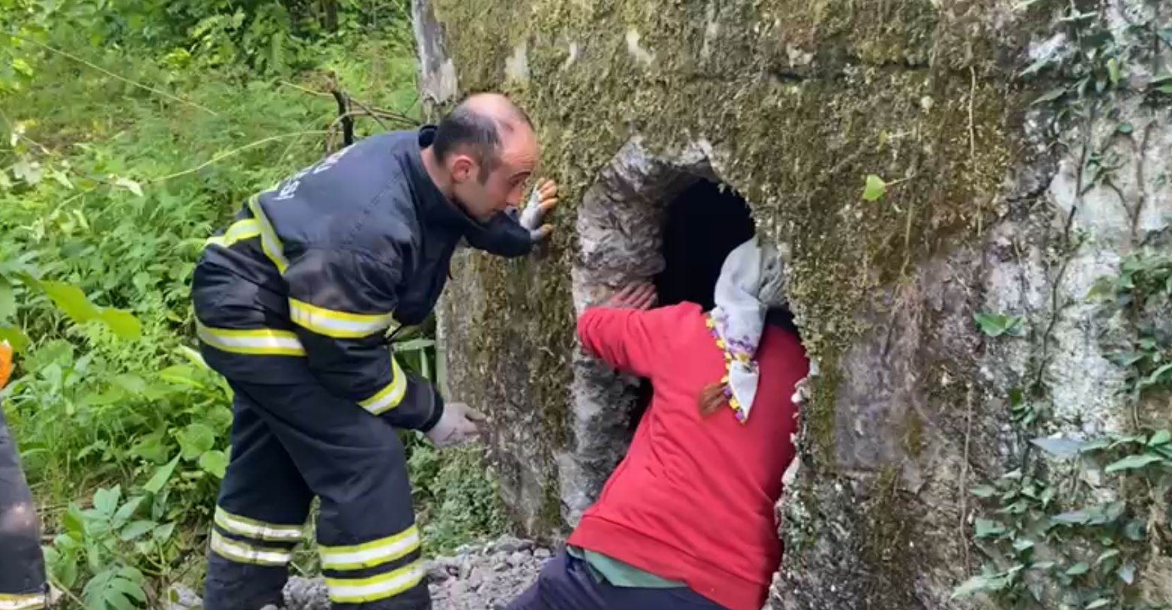 İTFAİYENİN İNEK KURTARMA OPERASYONU